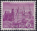 Obrázek k výrobku 49126 - 1949, Berlín, 045 Výplatní známka: Berlínské stavby (I): Budova říšského sněmu ⊙