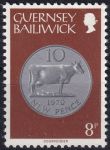Obrázek k výrobku 49414 - 1979, Guernsey, 0178, Výplatní známka: Mince - 5 nových pencí ✶✶ 