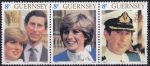 Obrázek k výrobku 49446 - 1981, Guernsey, 0225/0227ASt, Svatba prince Charlese a lady Diany Spencerové ✶✶ 