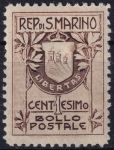 Obrázek k výrobku 49473 - 1907, San Marino, 0047I, Výplatní známka: Znak ve štítu ⊙ 