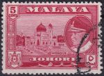 Obrázek k výrobku 49704 - 1949, Malajsko - Džohor, 123, Výplatní známka: Sultán Ihrahim s brýlemi ⊙