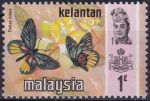 Obrázek k výrobku 49728 - 1971, Malajsko - Džohor, 161, Výplatní známka: Motýli - Dellas ninus ✶