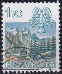 Obrázek k výrobku 49771 - 1982, Švýcarsko, 1230, Výplatní známka: Znamení zvěrokruhu a krajinky (I) - Býk, Basilejský dóm ⊙