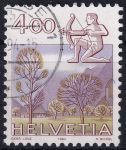 Obrázek k výrobku 49788 - 1983, Švýcarsko, 1264, Výplatní známka: Znamení zvěrokruhu a krajinky (III) - Panna ⊙