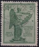 Obrázek k výrobku 49849 - 1921, Itálie, 0144A, 3. výročí vítězství u Benátek: Bohyně vítězství se štítem ✶