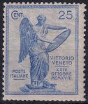 Obrázek k výrobku 49853 - 1921, Itálie, 0145C, 3. výročí vítězství u Benátek: Bohyně vítězství se štítem ✶