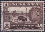 Obrázek k výrobku 50493 - 1962, Malajsko - Selangor, 090, Výplatní známka: Sultán Hissamuddin Alam Šáh a zemské pohledy ⊙