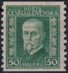 Obrázek k výrobku 50505 - 1926, ČSR I, 0204A, Výplatní známka: 75. narozeniny T. G. Masaryka (pozměněná kresba) ✶✶ zk