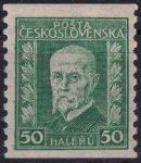 Obrázek k výrobku 50508 - 1926, ČSR I, 0204AP5, Výplatní známka: 75. narozeniny T. G. Masaryka (pozměněná kresba) ✶✶