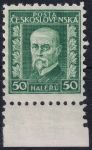 Obrázek k výrobku 50518 - 1926, ČSR I, 0206, Výplatní známka: 75. narozeniny T. G. Masaryka (pozměněná kresba) ✶✶ o L