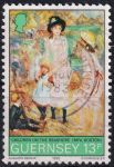 Obrázek k výrobku 50578 - 1983, Guernsey, 0270, 100. výročí návštěvy Pierra-Augusta Renoira na Guernsey: Děti na pobřeží ✶✶ 