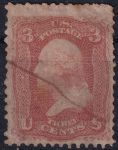 Obrázek k výrobku 50752 - 1861, USA, 0018IIxf, Výplatní známka: Prezidenti a politikové - George Washington ⊙