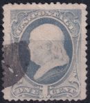 Obrázek k výrobku 50768 - 1870, USA, 0036IIIva, Výplatní známka: Prezidenti a politici - Benjamin Franklin ⊙