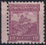 Obrázek k výrobku 50804 - 1926, ČSR I, 0212, Výplatní známka: Hrady, krajiny, měst - Karlštejn ✶✶