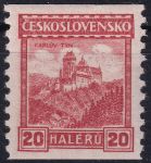 Obrázek k výrobku 50807 - 1926, ČSR I, 0209A, Výplatní známka: Hrady, krajiny, měst - Karlštejn ✶✶