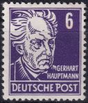 Obrázek k výrobku 51402 - 1952, NDR, 0328vbXI, Výplatní známka: Osobnosti politiky, umění a vědy - Gerhart Hauptmann, spisovatel, dramatik, nositel Nobelovy ceny ✶✶ 