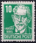 Obrázek k výrobku 51405 - 1952, NDR, 0330vbXI, Výplatní známka: Osobnosti politiky, umění a vědy - August Bebel, sociálně demokratický vůdce ✶ 