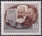Obrázek k výrobku 51425 - 1953, NDR, 0344YII, 70. výročí úmrtí Karla Marxe: Železárenský kombinát ✶