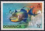Obrázek k výrobku 51457 - 1974, Dominika, 0391, 100 let známek na Dominice: Známka Dominiky MiNr. 2 A, mapa ✶✶