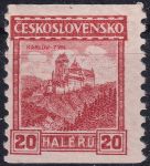 Obrázek k výrobku 51475 - 1928, ČSR I, 0216AVVb, Výplatní známka: Hrady, krajiny, měst - Karlštejn ✶✶