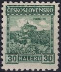 Obrázek k výrobku 51479 - 1928, ČSR I, 0216AVV, Výplatní známka: Hrady, krajiny, měst - Karlštejn ✶✶