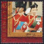 Obrázek k výrobku 51542 - 1997, Guernsey, 0755, Zlatá svatba královny Alžběty II. a prince Filipa: Královská rodina ⊙ 