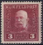 Obrázek k výrobku 51593 - 1915/1917, Rakousko-uherská polní pošta (Všeobecné vydání), 23A, Výplatní známka: Císař František Josef I. ✶