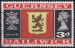 Obrázek k výrobku 51634 - 1969, Guernsey, 0012, Výplatní známka: Pohledy a znaky - Znak ostrova Alderney, král Eduard III. ⊙