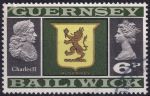 Obrázek k výrobku 51658 - 1969, Guernsey, 0012, Výplatní známka: Pohledy a znaky - Znak ostrova Alderney, král Eduard III. ⊙