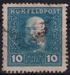 Obrázek k výrobku 51700 - 1915/1917, Rakousko-uherská polní pošta (Všeobecné vydání), 28A, Výplatní známka: Císař František Josef I. ⊙