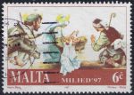 Obrázek k výrobku 51740 - 1995, Malta, 0969, Maltézské umělecké poklady: Staré hodiny - Nástěnné hodiny (17.století) ⊙ 