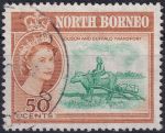 Obrázek k výrobku 51919 - 1961, Malajsko - Severní Borneo, 316, Výplatní známka: Zemské motivy - Žena s gongem ⊙