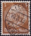 Obrázek k výrobku 52117 - 1933, Deutsches Reich, 0482/0495, Výplatní známky: Paul von Hindenburg v medailonu (II) ⊙
