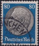 Obrázek k výrobku 52158 - 1933, Deutsches Reich, 0493, Výplatní známka: Paul von Hindenburg v medailonu (II) - Paul von Hindenburg (1847-1934), 2. říšský prezident ⊙ 