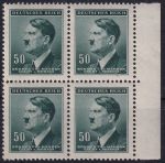 Obrázek k výrobku 52179 - 1942, Protektorát, 080, Výplatní známka: Adolf Hitler ✶✶ ⊞ o P