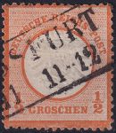 Obrázek k výrobku 52453 - 1872, Německá říše, 017a, Výplatní známka: Orel s velkým štítem na hrudi (a korunou se stuhou) ⊙ 