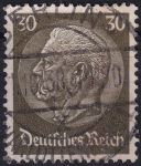 Obrázek k výrobku 53202 - 1934, Deutsches Reich, 0523, Výplatní známka: Paul von Hindenburg v medailonu (III) - Paul von Hindenburg (1847-1934), 2. říšský prezident ⊙