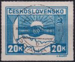 Obrázek k výrobku 53288 - 1945, ČSR II, 0358, Výplatní známka: Košické vydání: Symbol spojenectví ČSR-SSSR ⊙ 