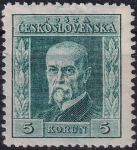 Obrázek k výrobku 53356 - 1925, ČSR I, 0193BP6, Výplatní známka: 75. narozeniny T. G. Masaryka (rytina) ✶