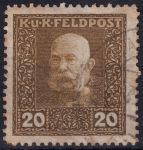 Obrázek k výrobku 53414 - 1915/1917, Rakousko-uherská polní pošta (Všeobecné vydání), 32A, Výplatní známka: Císař František Josef I. ⊙