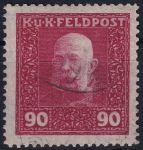 Obrázek k výrobku 53435 - 1915/1917, Rakousko-uherská polní pošta (Všeobecné vydání), 42A, Výplatní známka: Císař František Josef I. ⊙