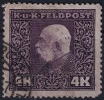 Obrázek k výrobku 53437 - 1915/1917, Rakousko-uherská polní pošta (Všeobecné vydání), 44A, Výplatní známka: Císař František Josef I. ⊙