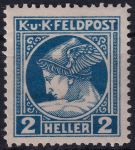 Obrázek k výrobku 53439 - 1916, Rakousko-uherská polní pošta (Všeobecné vydání), 49A/52B, Novinové známky: Hlava Merkura ✶