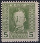 Obrázek k výrobku 53471 - 1917/1918, Rakousko-uherská polní pošta (Všeobecné vydání), 56A, Výplatní známka: Císař Karel I. ✶