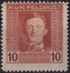 Obrázek k výrobku 53474 - 1917/1918, Rakousko-uherská polní pošta (Všeobecné vydání), 58A, Výplatní známka: Císař Karel I. ✶