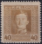 Obrázek k výrobku 53485 - 1917/1918, Rakousko-uherská polní pošta (Všeobecné vydání), 64A, Výplatní známka: Císař Karel I. ✶