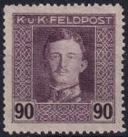 Obrázek k výrobku 53490 - 1917/1918, Rakousko-uherská polní pošta (Všeobecné vydání), 67A, Výplatní známka: Císař Karel I. ✶