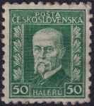 Obrázek k výrobku 54040 - 1926, ČSR I, 0198P5, Výplatní známka: 75. narozeniny T. G. Masaryka (rytina) ✶