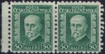 Obrázek k výrobku 54047 - 1926, ČSR I, 0206, Výplatní známka: 75. narozeniny T. G. Masaryka (pozměněná kresba) ✶ ⊟