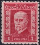 Obrázek k výrobku 54044 - 1926, ČSR I, 0206, Výplatní známka: 75. narozeniny T. G. Masaryka (pozměněná kresba) ✶